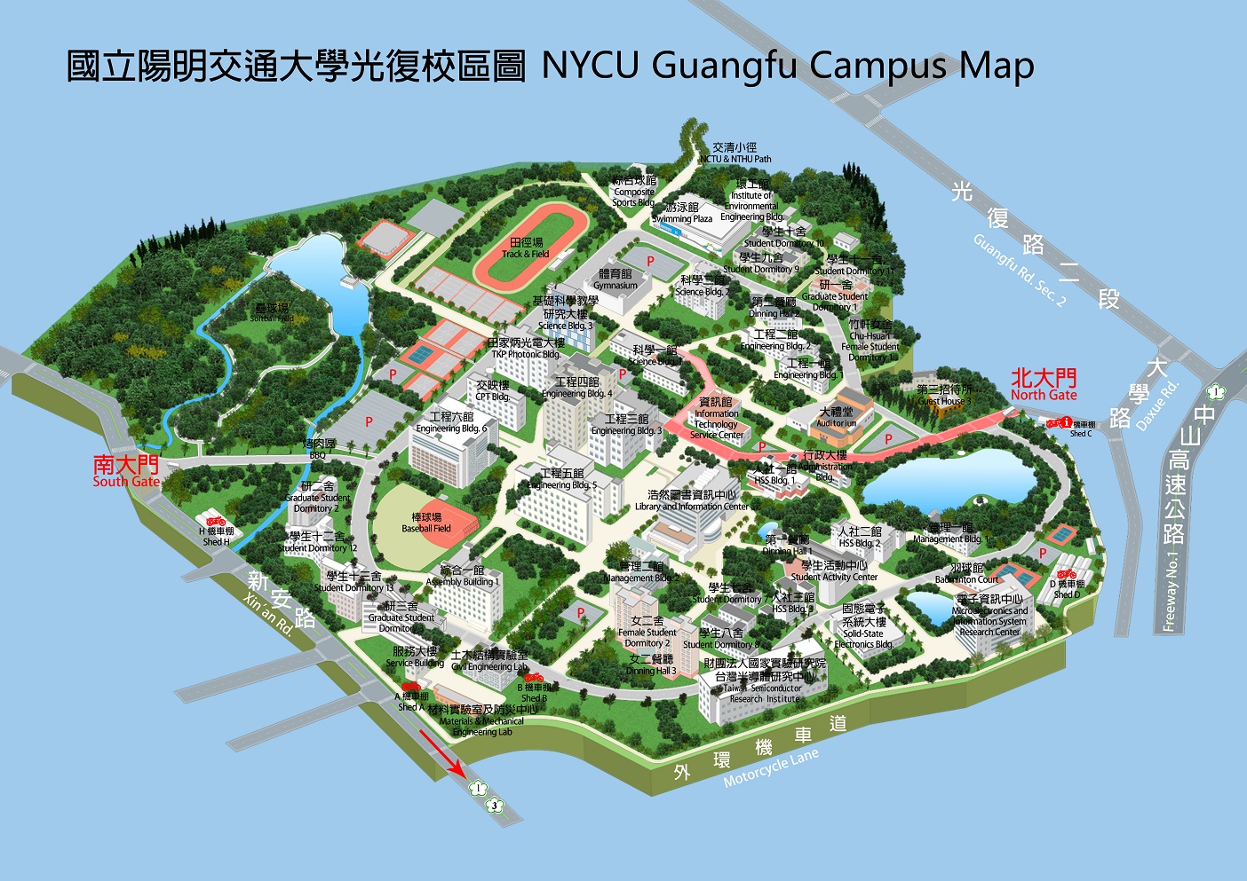 光復校區行政版地圖